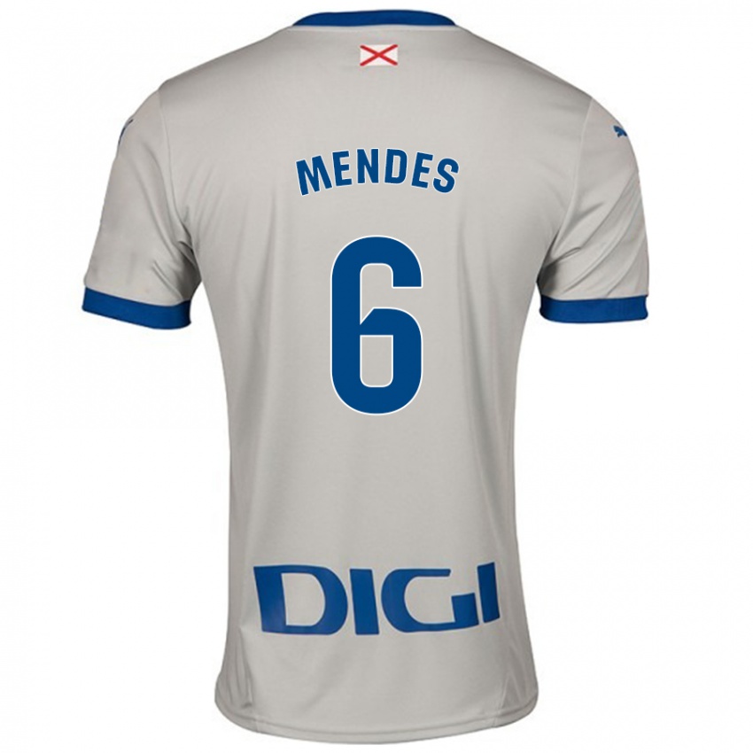 Mænd Tomás Mendes #6 Lysegrå Udebane Spillertrøjer 2024/25 Trøje T-Shirt