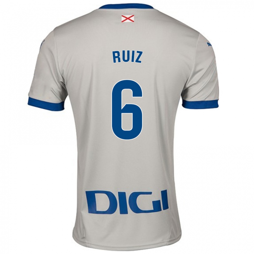 Mænd Markel Ruiz #6 Lysegrå Udebane Spillertrøjer 2024/25 Trøje T-Shirt