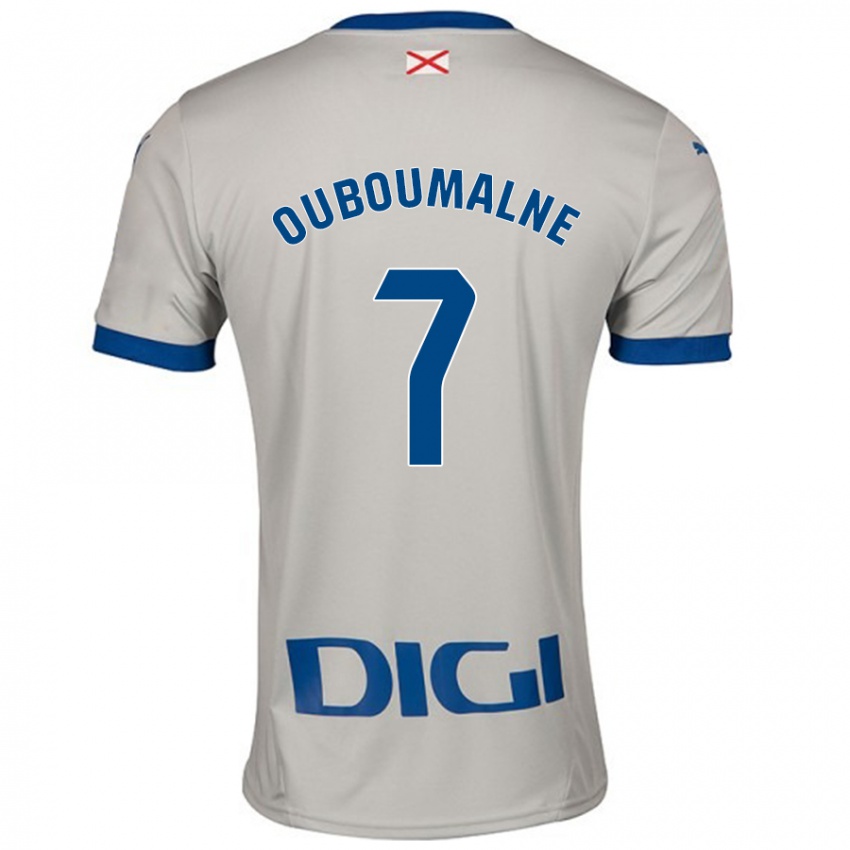 Mænd Ibra Ouboumalne #7 Lysegrå Udebane Spillertrøjer 2024/25 Trøje T-Shirt