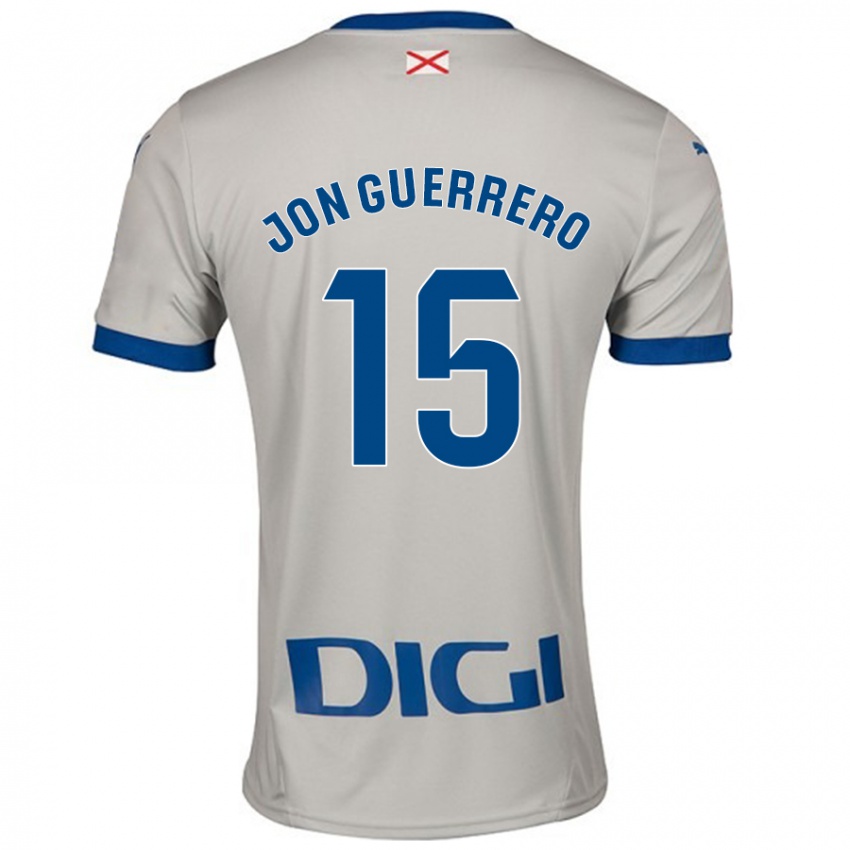 Mænd Julen Jon Guerrero #15 Lysegrå Udebane Spillertrøjer 2024/25 Trøje T-Shirt