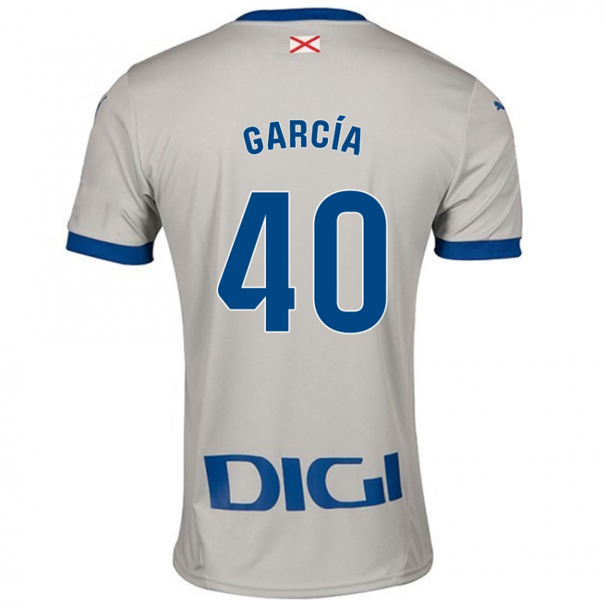 Mænd Álvaro García #40 Lysegrå Udebane Spillertrøjer 2024/25 Trøje T-Shirt