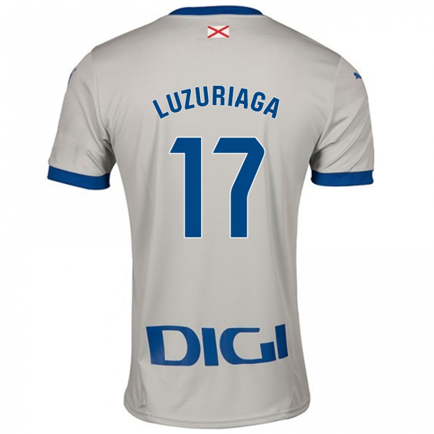 Mænd Judith Luzuriaga #17 Lysegrå Udebane Spillertrøjer 2024/25 Trøje T-Shirt