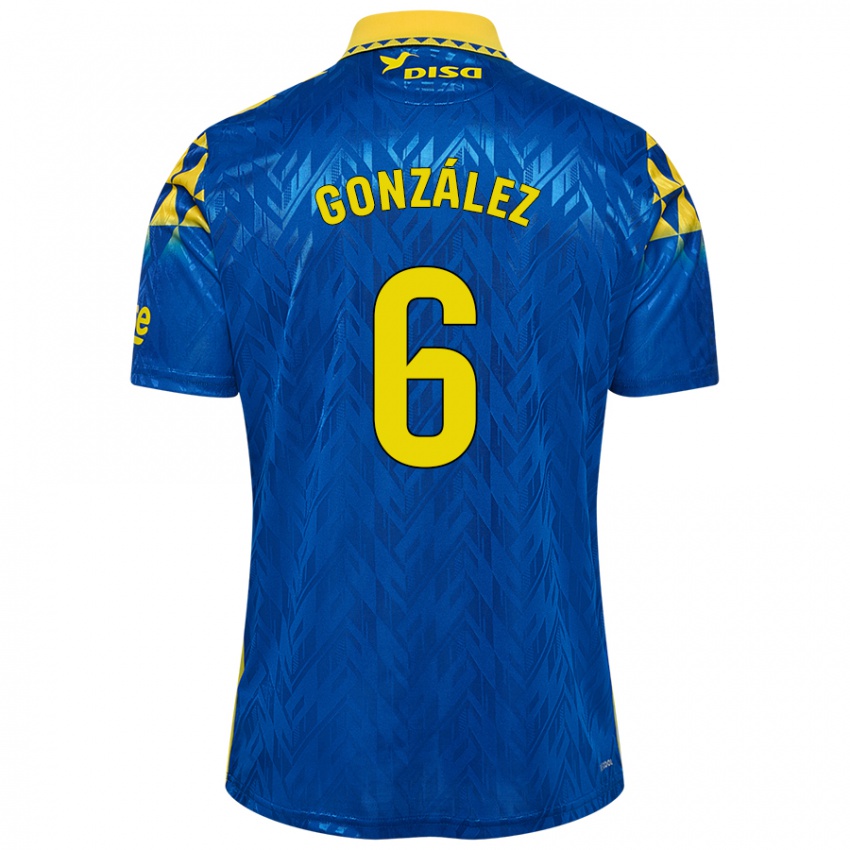 Mænd Fabio González #6 Blå Gul Udebane Spillertrøjer 2024/25 Trøje T-Shirt