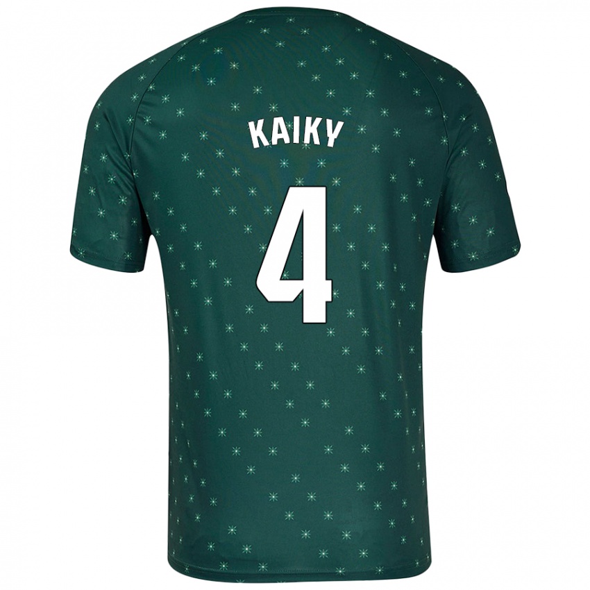 Mænd Kaiky #4 Mørkegrøn Udebane Spillertrøjer 2024/25 Trøje T-Shirt