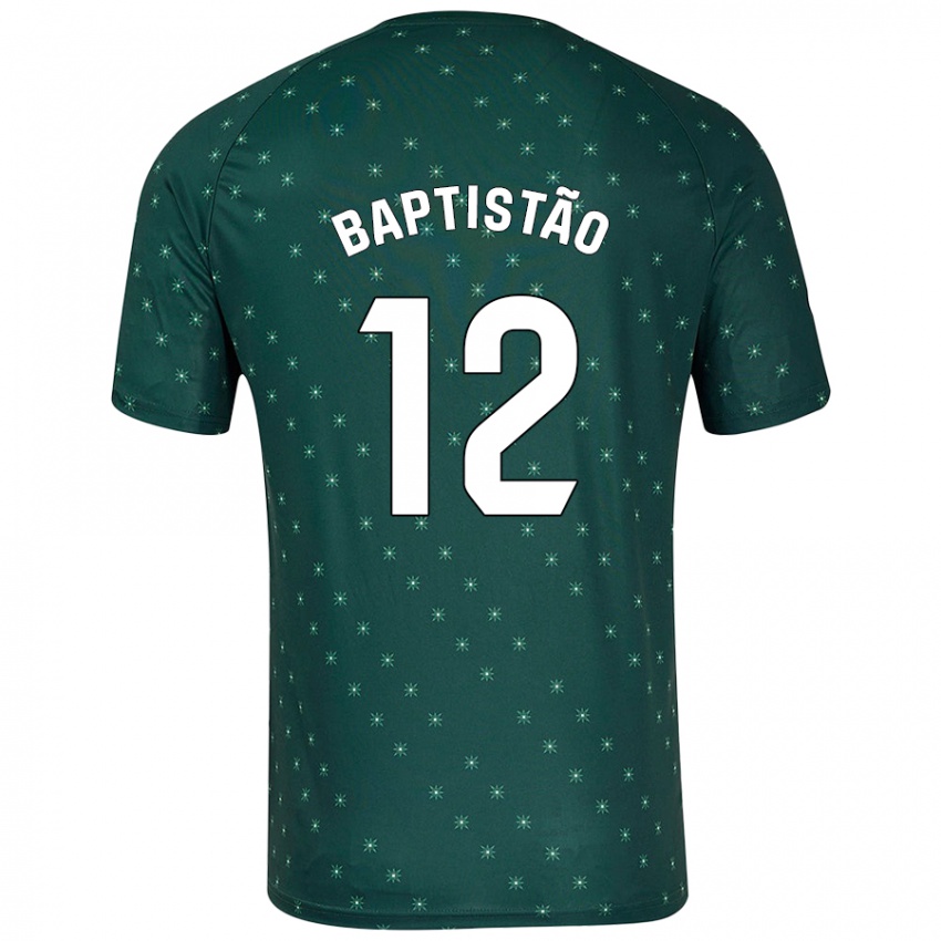 Mænd Léo Baptistão #12 Mørkegrøn Udebane Spillertrøjer 2024/25 Trøje T-Shirt