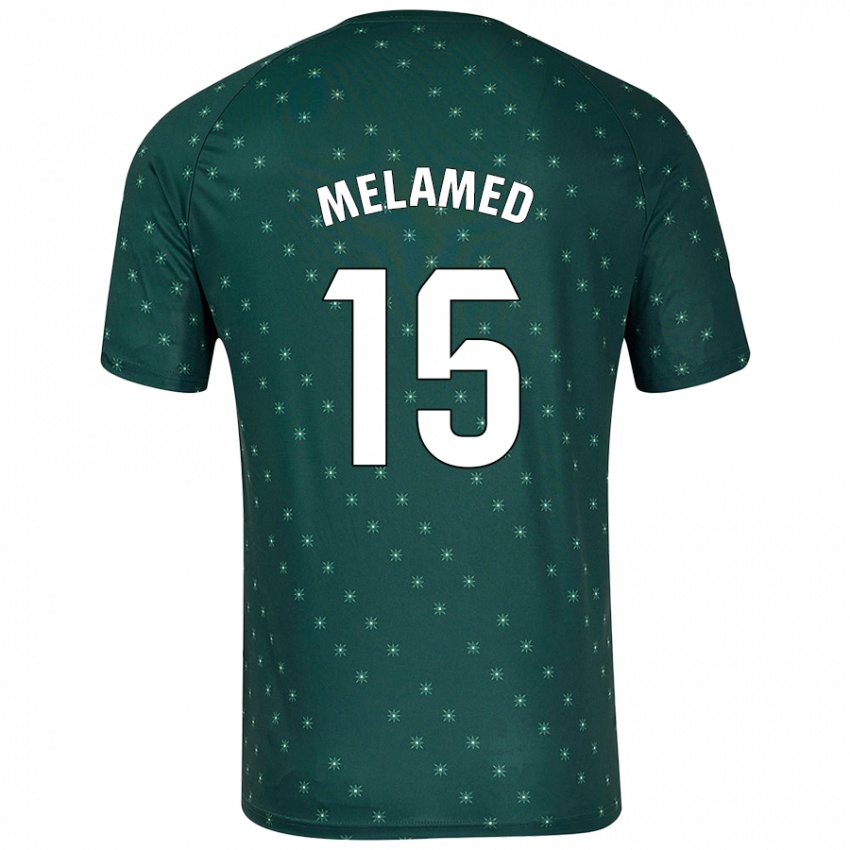 Mænd Nico Melamed #15 Mørkegrøn Udebane Spillertrøjer 2024/25 Trøje T-Shirt