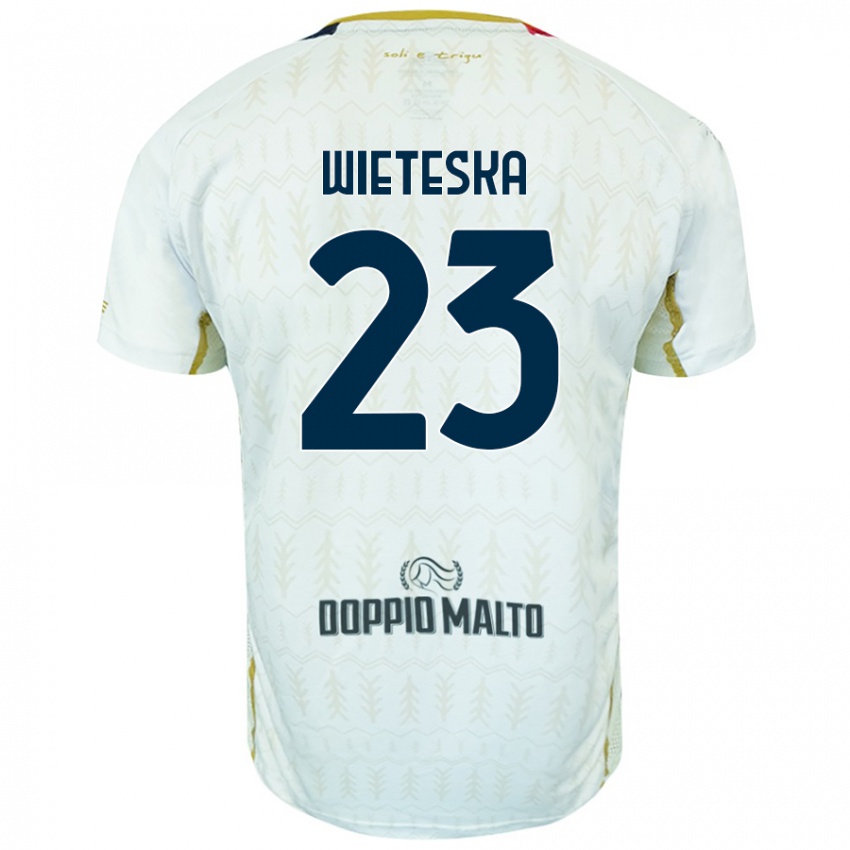 Mænd Mateusz Wieteska #23 Hvid Udebane Spillertrøjer 2024/25 Trøje T-Shirt