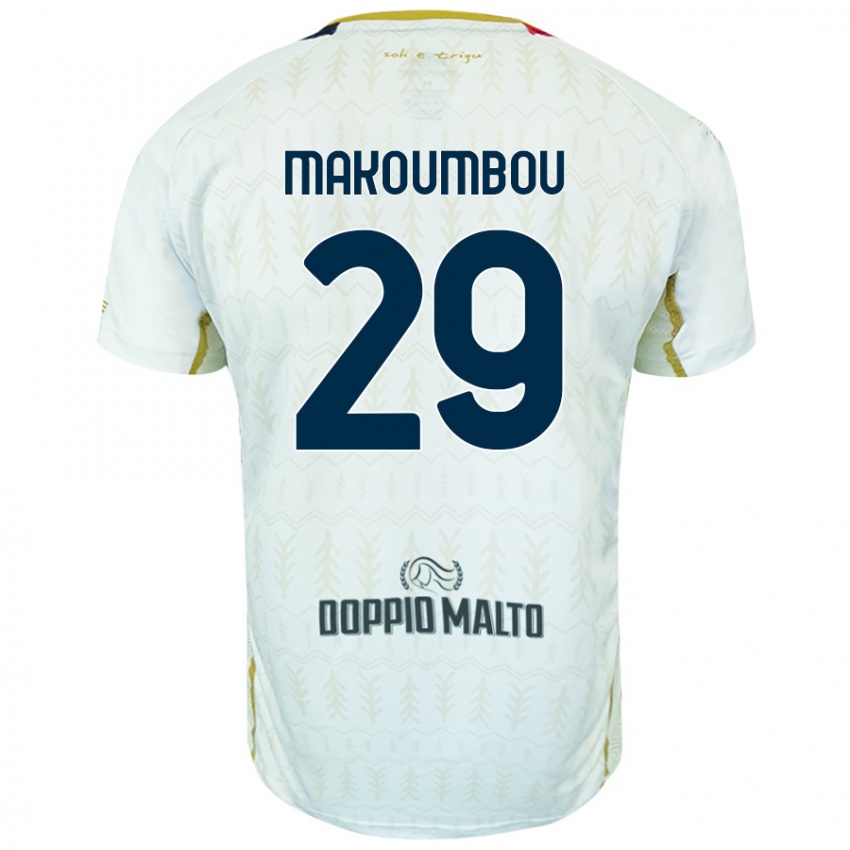 Mænd Antoine Makoumbou #29 Hvid Udebane Spillertrøjer 2024/25 Trøje T-Shirt