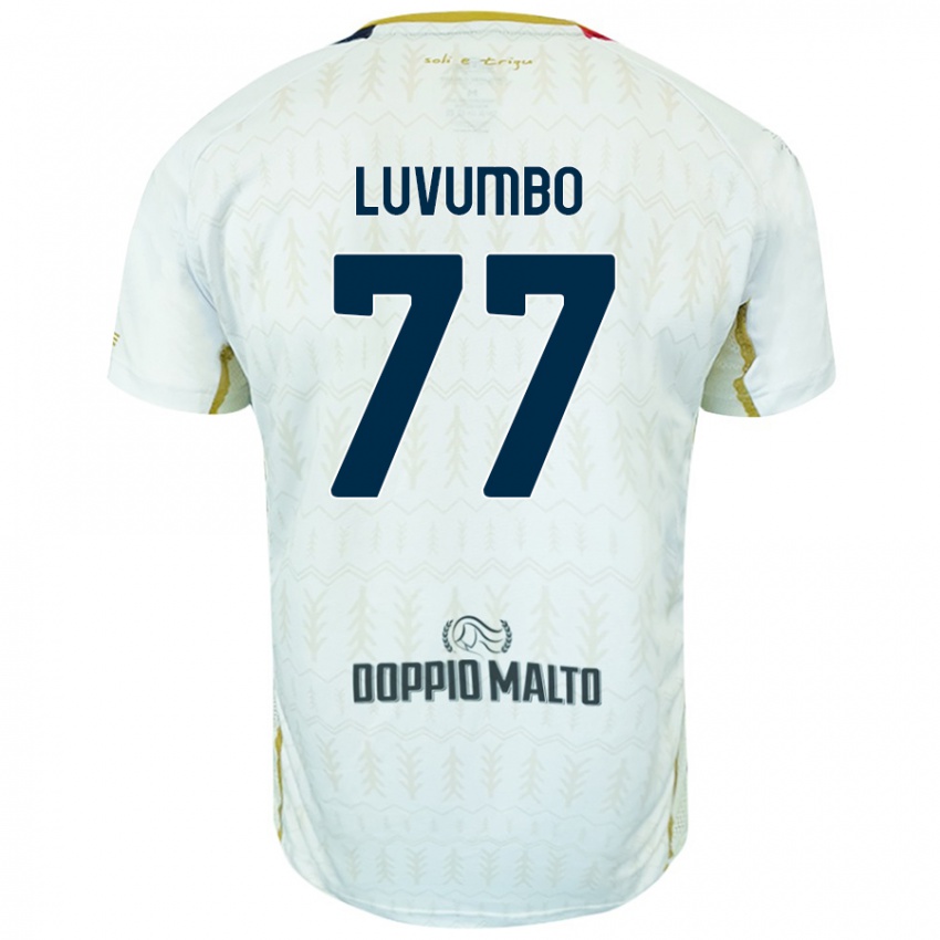 Mænd Zito Luvumbo #77 Hvid Udebane Spillertrøjer 2024/25 Trøje T-Shirt