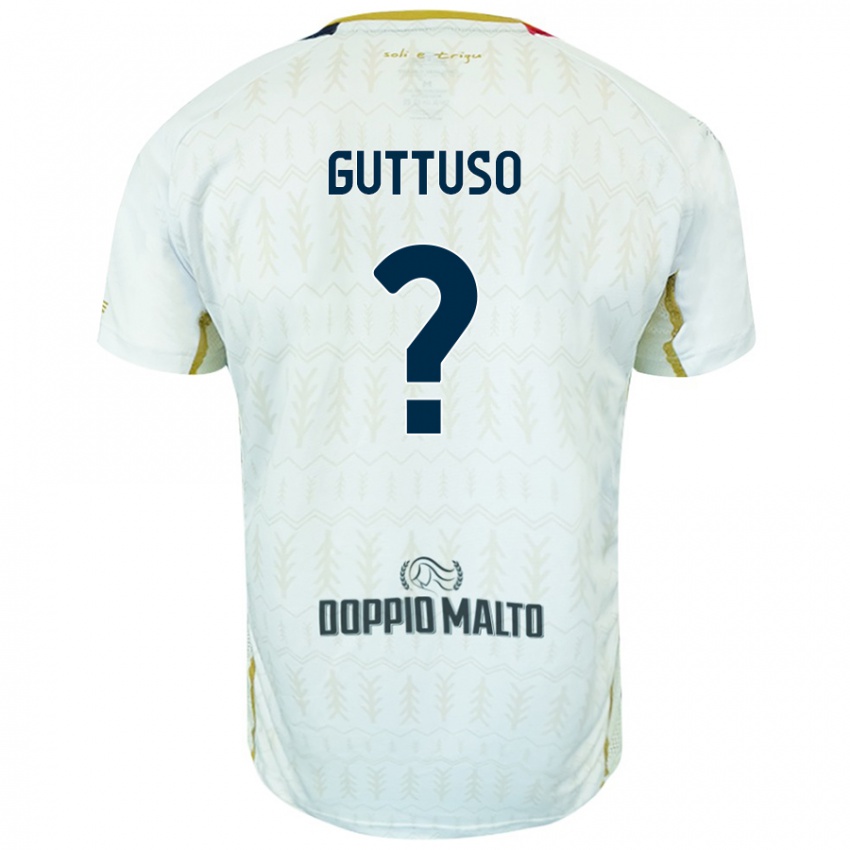 Mænd Iacopo Guttuso #0 Hvid Udebane Spillertrøjer 2024/25 Trøje T-Shirt