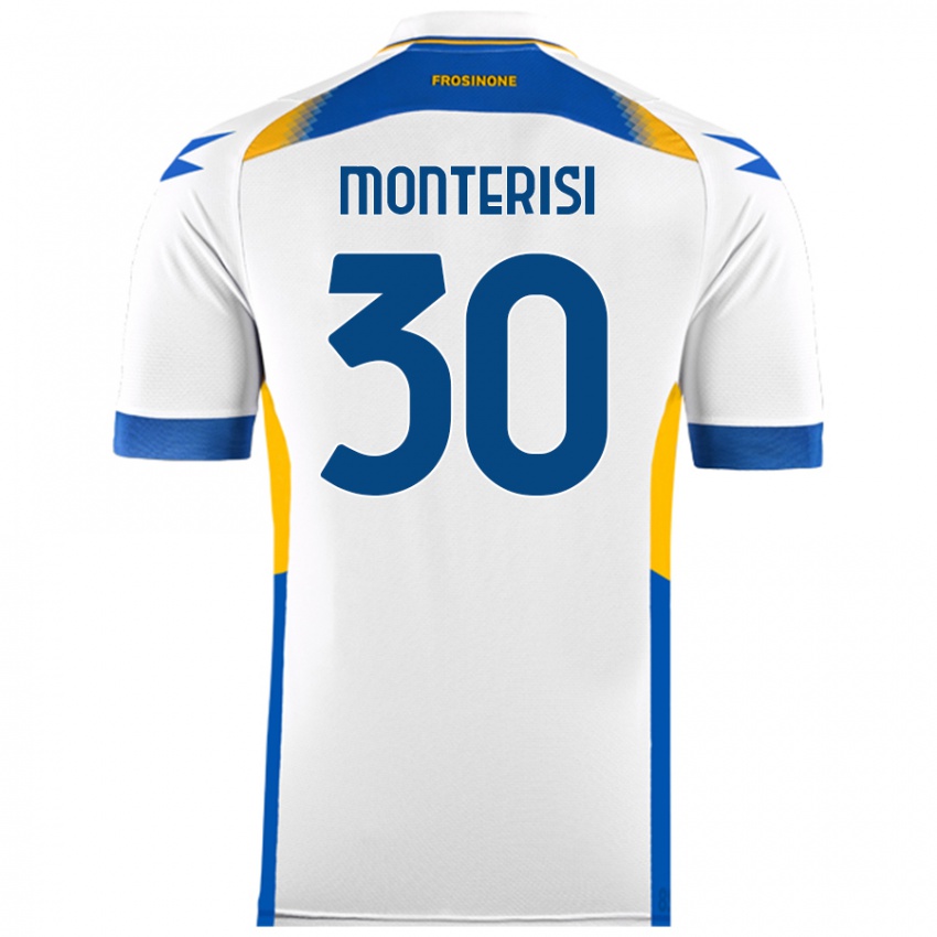 Mænd Ilario Monterisi #30 Hvid Udebane Spillertrøjer 2024/25 Trøje T-Shirt