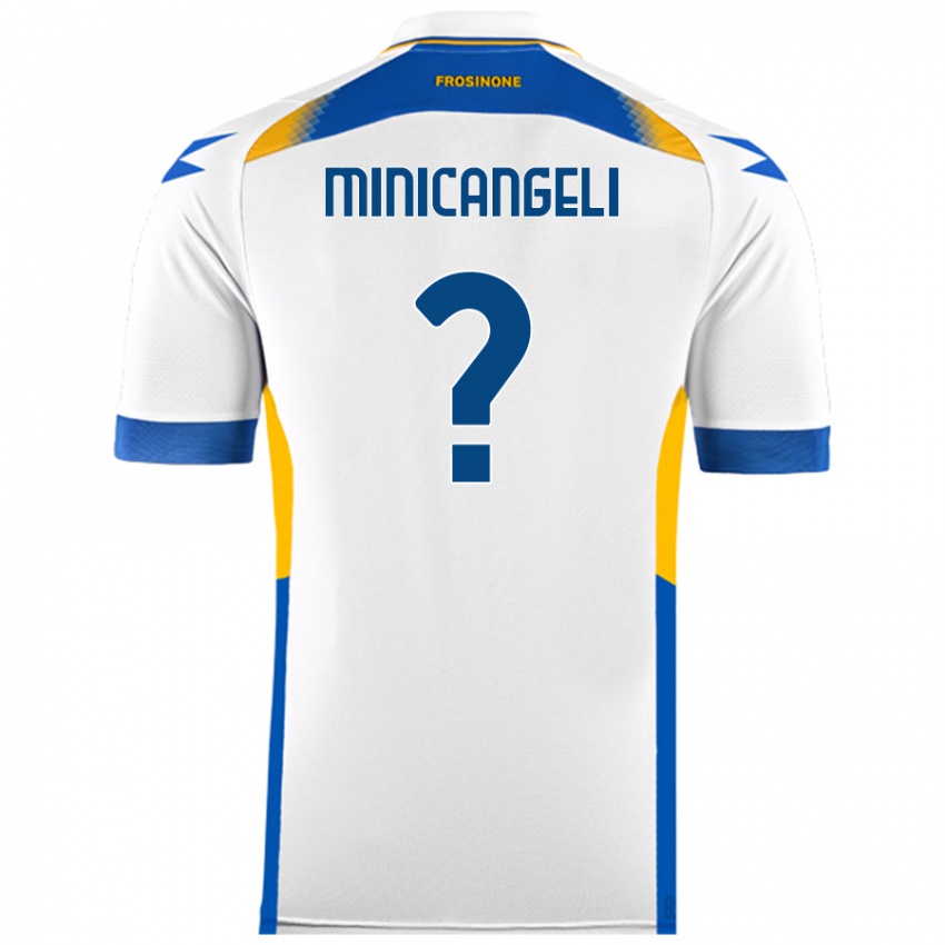 Mænd Francesco Minicangeli #0 Hvid Udebane Spillertrøjer 2024/25 Trøje T-Shirt