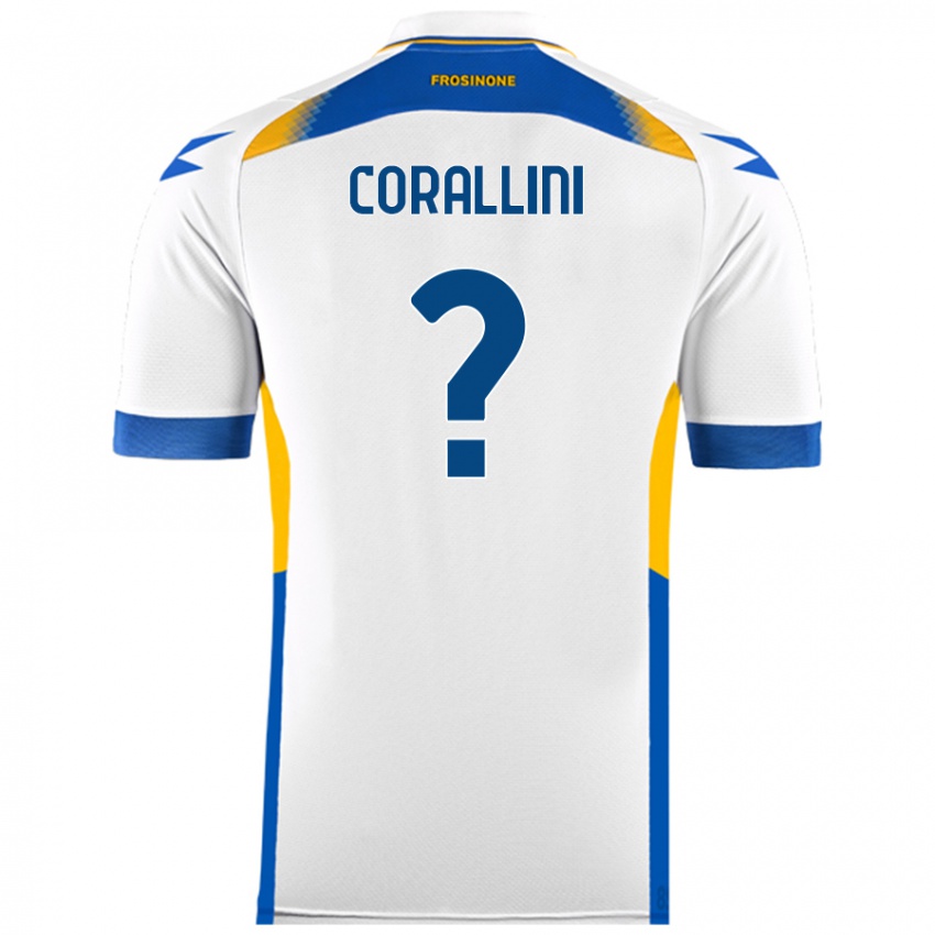 Mænd Riccardo Corallini #0 Hvid Udebane Spillertrøjer 2024/25 Trøje T-Shirt