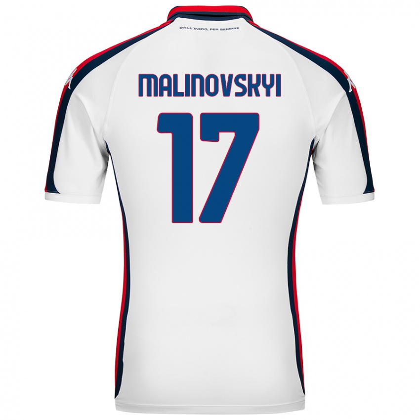 Mænd Ruslan Malinovskyi #17 Hvid Udebane Spillertrøjer 2024/25 Trøje T-Shirt