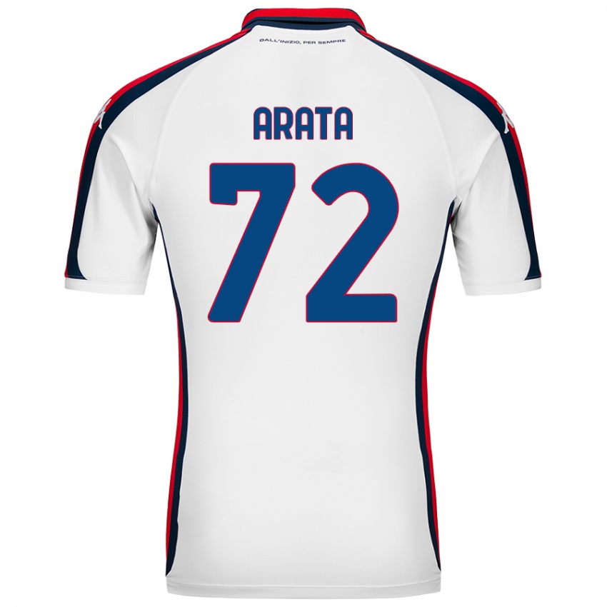 Mænd Stefano Arata #72 Hvid Udebane Spillertrøjer 2024/25 Trøje T-Shirt