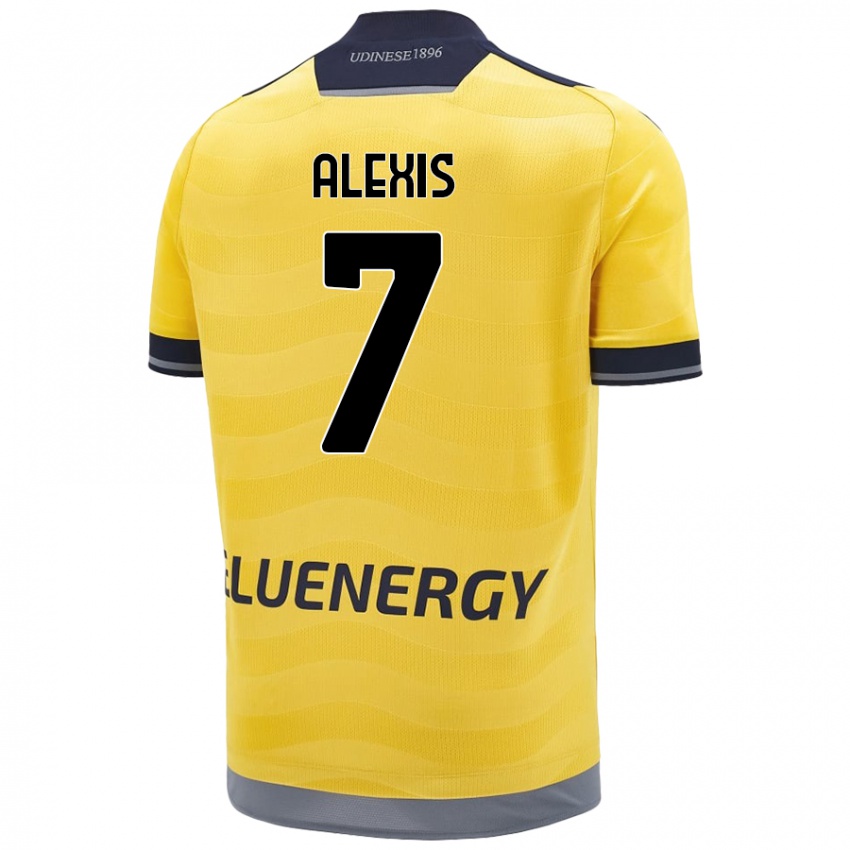 Mænd Alexis Sanchez #7 Gylden Udebane Spillertrøjer 2024/25 Trøje T-Shirt