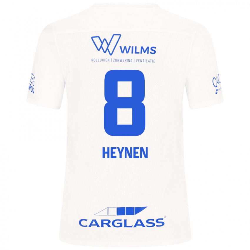 Mænd Bryan Heynen #8 Hvid Udebane Spillertrøjer 2024/25 Trøje T-Shirt