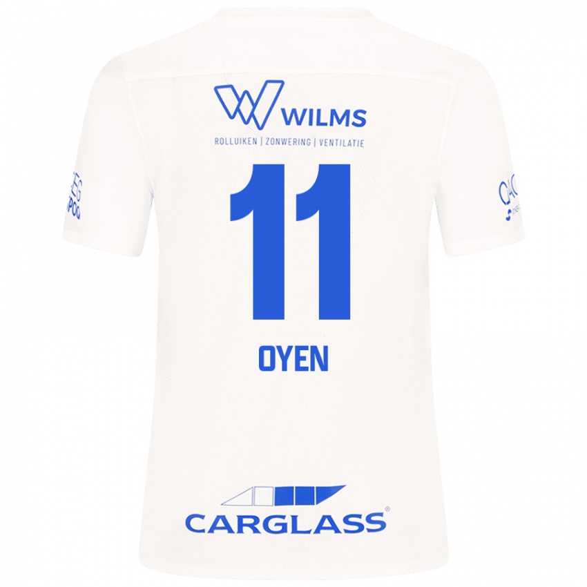 Mænd Luca Oyen #11 Hvid Udebane Spillertrøjer 2024/25 Trøje T-Shirt