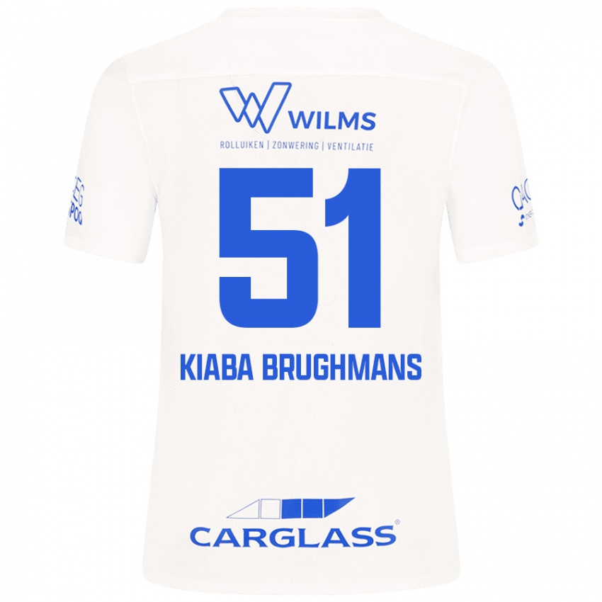 Mænd Lucca Kiaba Brughmans #51 Hvid Udebane Spillertrøjer 2024/25 Trøje T-Shirt