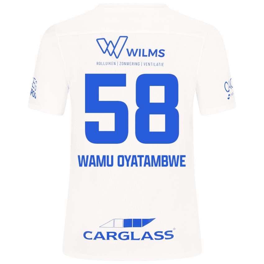 Mænd Matthias Wamu Oyatambwe #58 Hvid Udebane Spillertrøjer 2024/25 Trøje T-Shirt