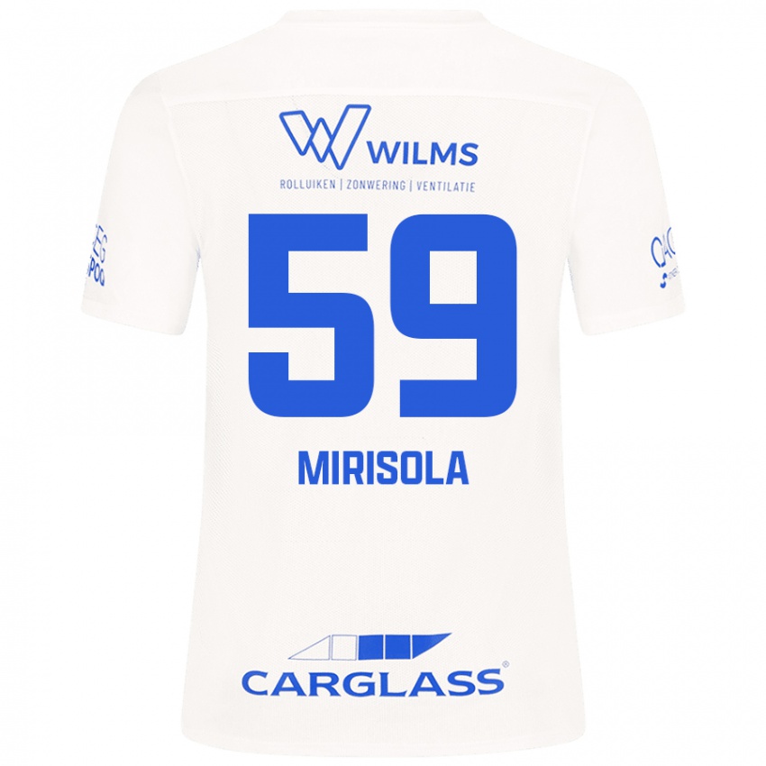 Mænd Robin Mirisola #59 Hvid Udebane Spillertrøjer 2024/25 Trøje T-Shirt