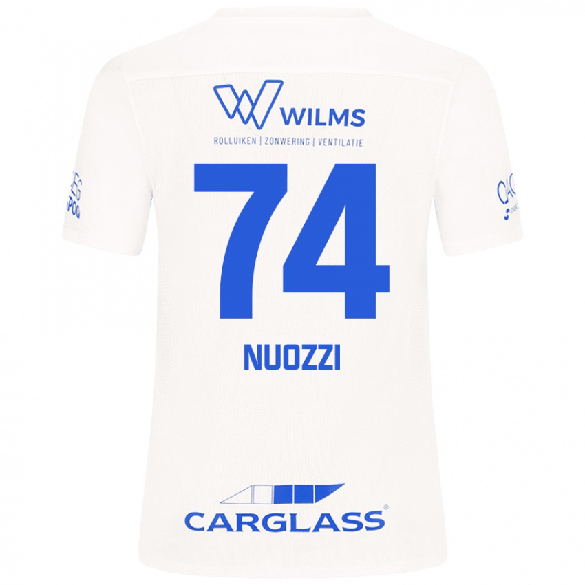 Mænd Cédric Nuozzi #74 Hvid Udebane Spillertrøjer 2024/25 Trøje T-Shirt