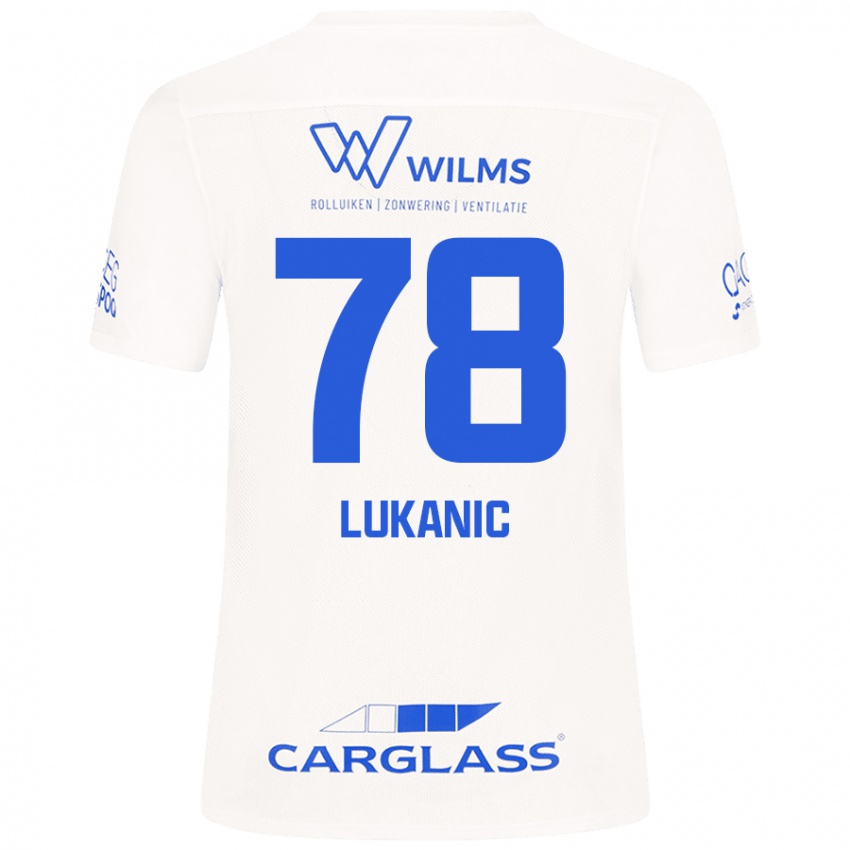 Mænd Luka Lukanic #78 Hvid Udebane Spillertrøjer 2024/25 Trøje T-Shirt