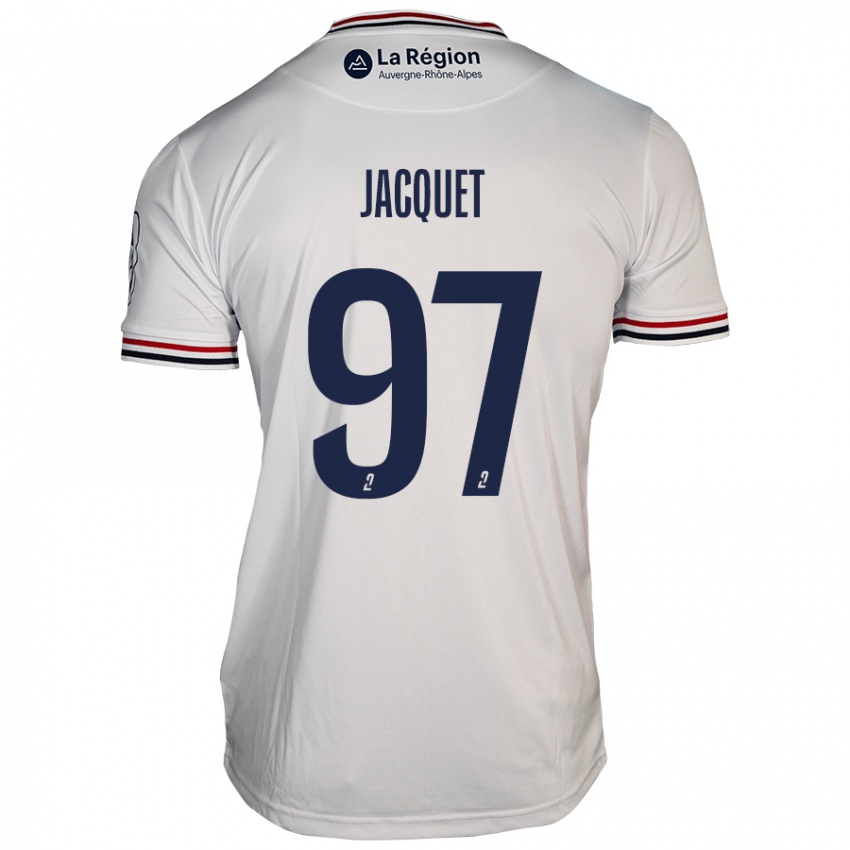 Mænd Jérémy Jacquet #97 Hvid Udebane Spillertrøjer 2024/25 Trøje T-Shirt