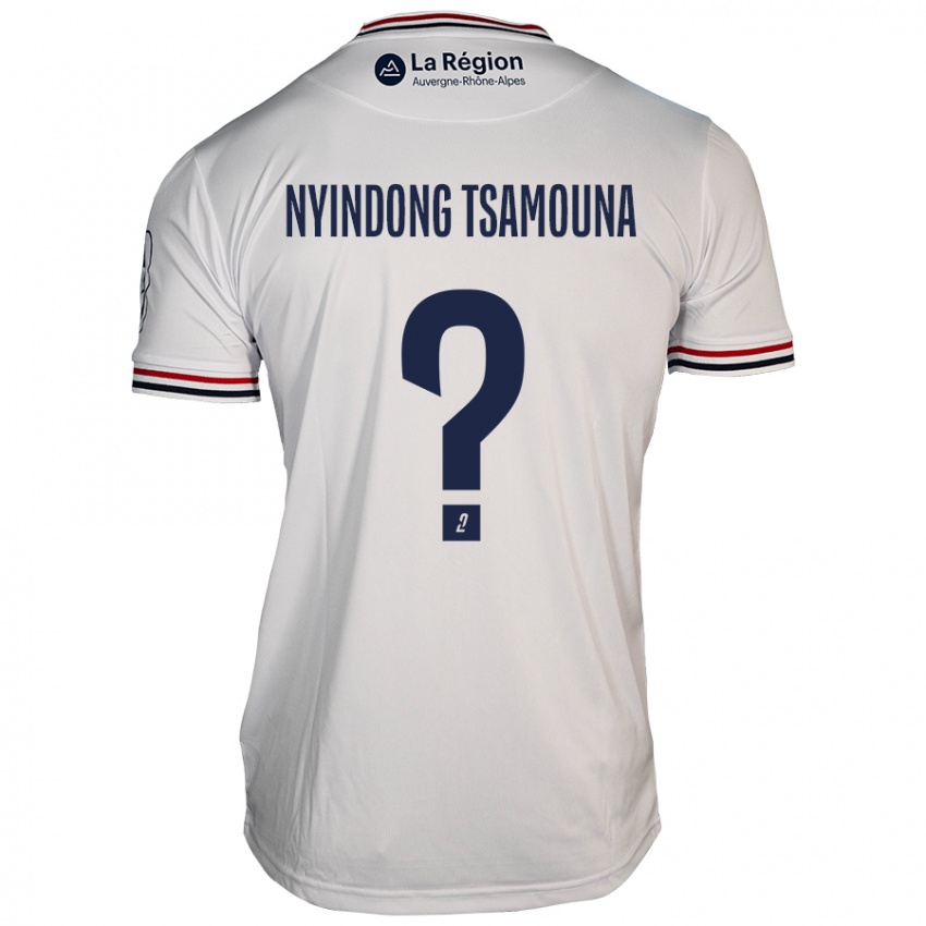 Mænd Jean Nyindong Tsamouna #0 Hvid Udebane Spillertrøjer 2024/25 Trøje T-Shirt