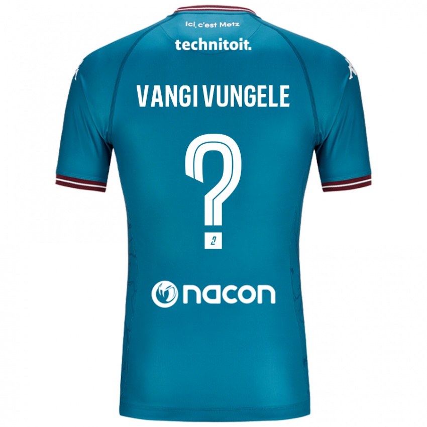 Mænd Luzolo Vangi Vungele #0 Bleu Benzin Udebane Spillertrøjer 2024/25 Trøje T-Shirt