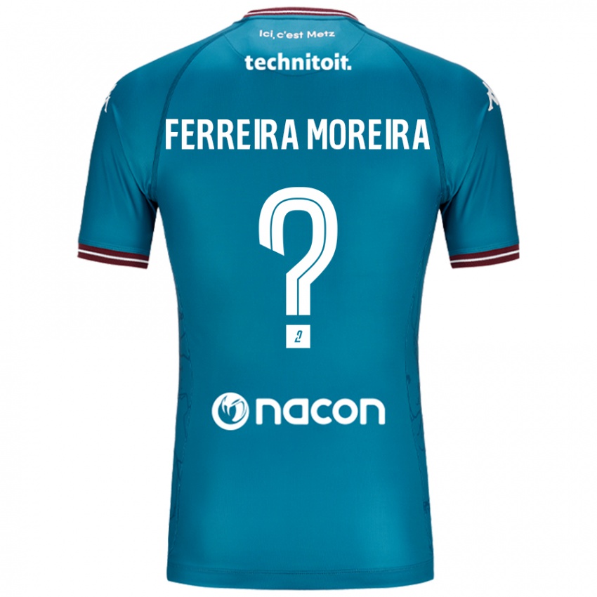 Mænd Ruben Ferreira Moreira #0 Bleu Benzin Udebane Spillertrøjer 2024/25 Trøje T-Shirt