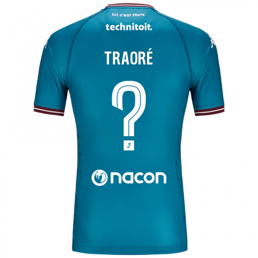 Mænd Badra Traoré #0 Bleu Benzin Udebane Spillertrøjer 2024/25 Trøje T-Shirt