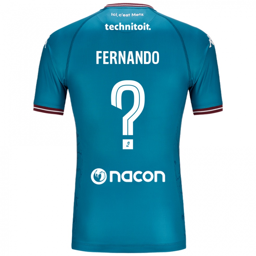 Mænd Josué Fernando #0 Bleu Benzin Udebane Spillertrøjer 2024/25 Trøje T-Shirt