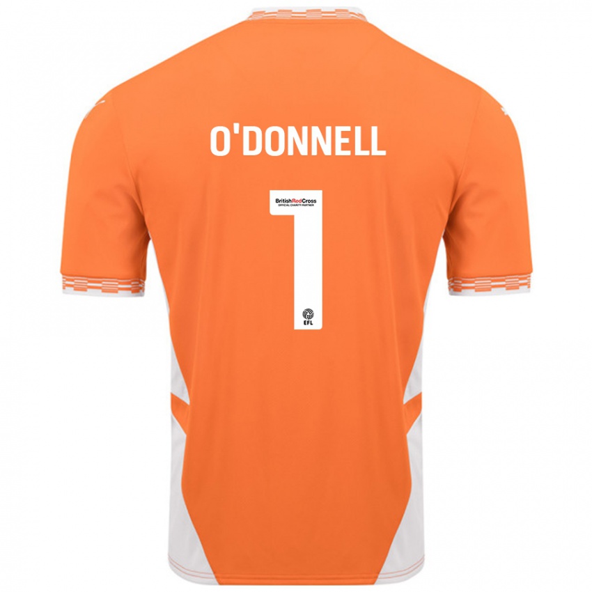 Kvinder Richard O'donnell #1 Orange Hvid Hjemmebane Spillertrøjer 2024/25 Trøje T-Shirt