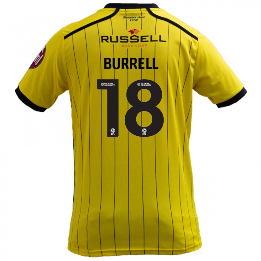 Kvinder Rumarn Burrell #18 Gul Hjemmebane Spillertrøjer 2024/25 Trøje T-Shirt