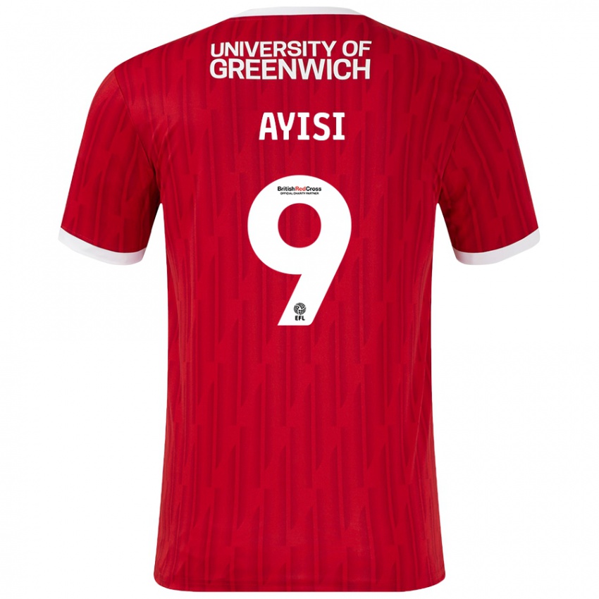 Kvinder Freda Ayisi #9 Rød Hvid Hjemmebane Spillertrøjer 2024/25 Trøje T-Shirt