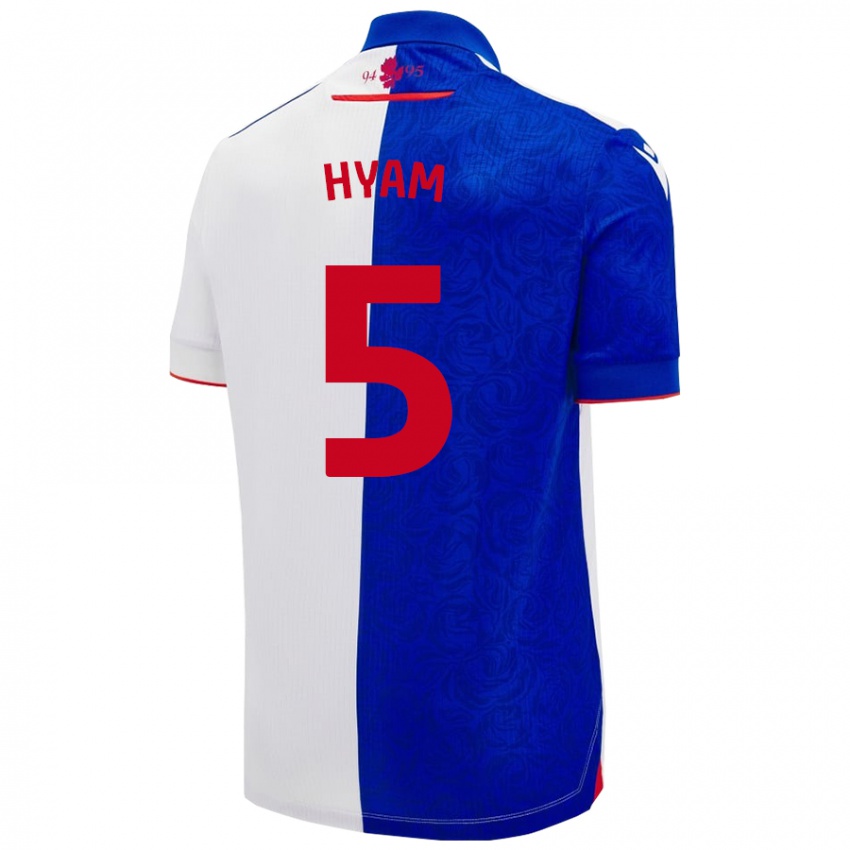 Kvinder Dominic Hyam #5 Himmelblå Hvid Hjemmebane Spillertrøjer 2024/25 Trøje T-Shirt