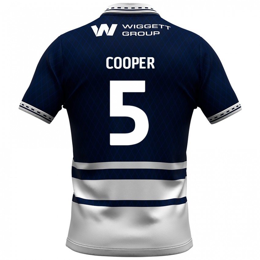 Kvinder Jake Cooper #5 Marineblå Hvid Hjemmebane Spillertrøjer 2024/25 Trøje T-Shirt