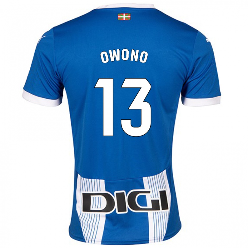 Kvinder Jesús Owono #13 Blå Hjemmebane Spillertrøjer 2024/25 Trøje T-Shirt