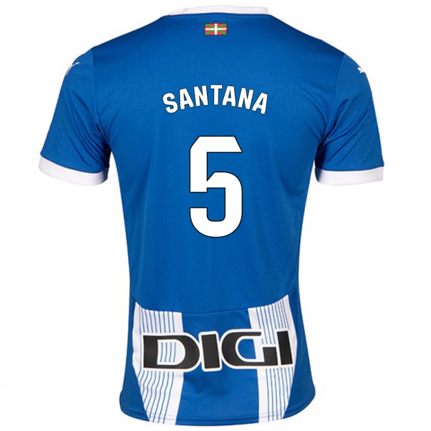 Kvinder Vanesa Santana #5 Blå Hjemmebane Spillertrøjer 2024/25 Trøje T-Shirt