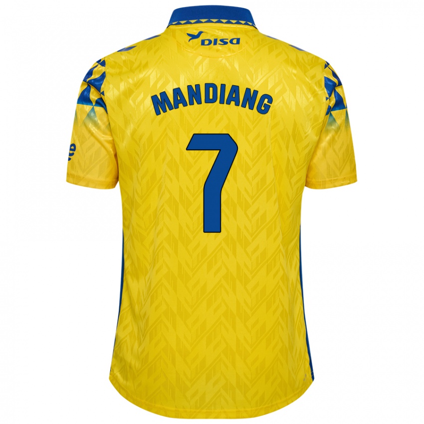 Kvinder Saliou Mandiang #7 Gul Blå Hjemmebane Spillertrøjer 2024/25 Trøje T-Shirt