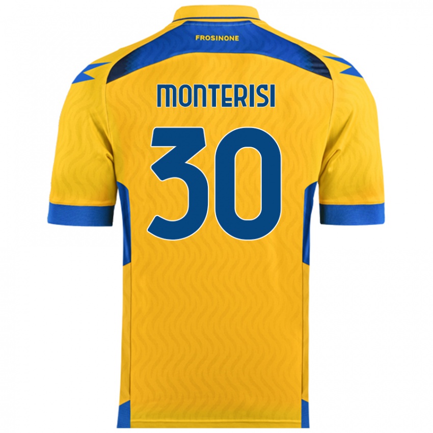 Kvinder Ilario Monterisi #30 Gul Hjemmebane Spillertrøjer 2024/25 Trøje T-Shirt