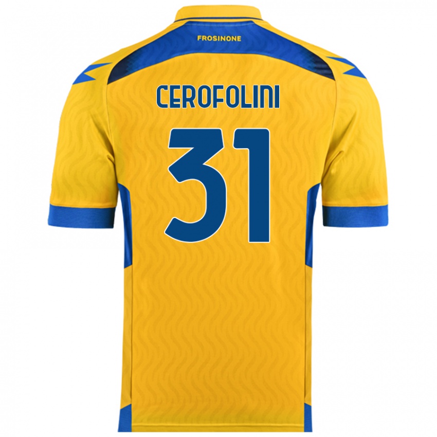 Kvinder Michele Cerofolini #31 Gul Hjemmebane Spillertrøjer 2024/25 Trøje T-Shirt