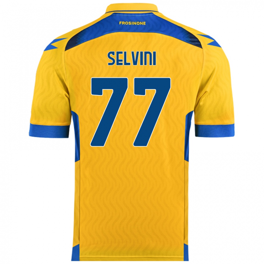 Kvinder Alessandro Selvini #77 Gul Hjemmebane Spillertrøjer 2024/25 Trøje T-Shirt