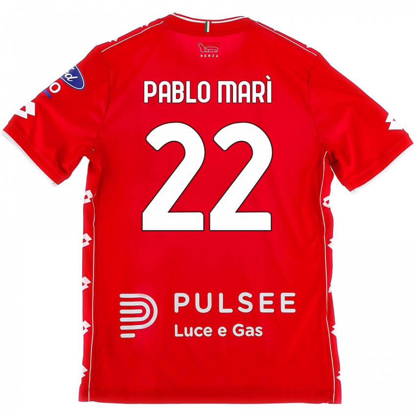 Kvinder Pablo Marí #22 Rød Hvid Hjemmebane Spillertrøjer 2024/25 Trøje T-Shirt