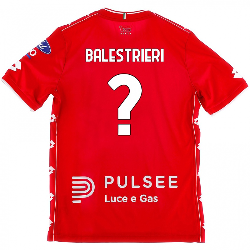 Kvinder Alessandro Balestrieri #0 Rød Hvid Hjemmebane Spillertrøjer 2024/25 Trøje T-Shirt