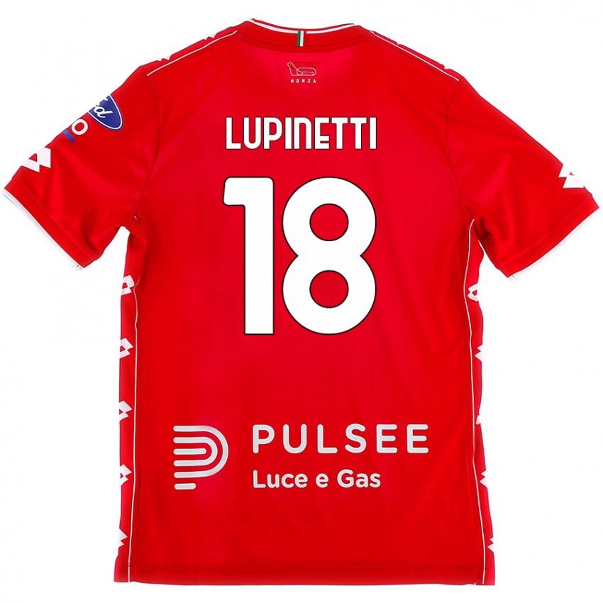 Kvinder Tommaso Lupinetti #18 Rød Hvid Hjemmebane Spillertrøjer 2024/25 Trøje T-Shirt