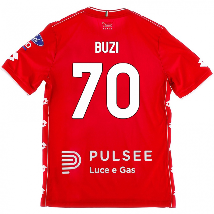 Kvinder Luis Buzi #70 Rød Hvid Hjemmebane Spillertrøjer 2024/25 Trøje T-Shirt