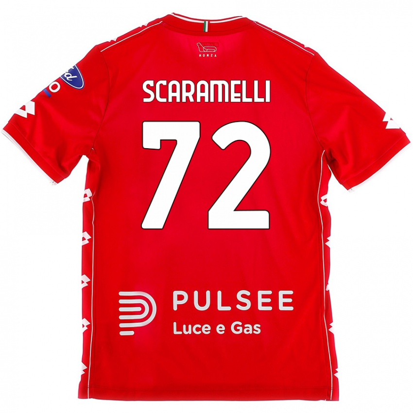 Kvinder Endris Scaramelli #72 Rød Hvid Hjemmebane Spillertrøjer 2024/25 Trøje T-Shirt