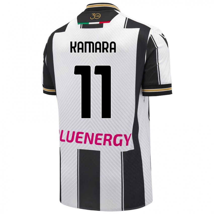 Kvinder Hassane Kamara #11 Hvid Sort Hjemmebane Spillertrøjer 2024/25 Trøje T-Shirt